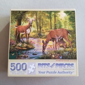Bits and Pieces Woodland Stream 500pc Jigsaw Puzzle Complete Pre Owned